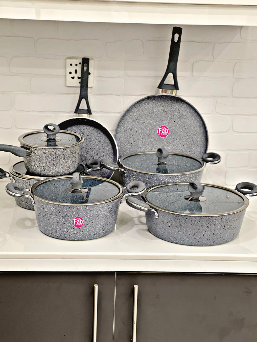 Grey Granite cookware set The Fab Store