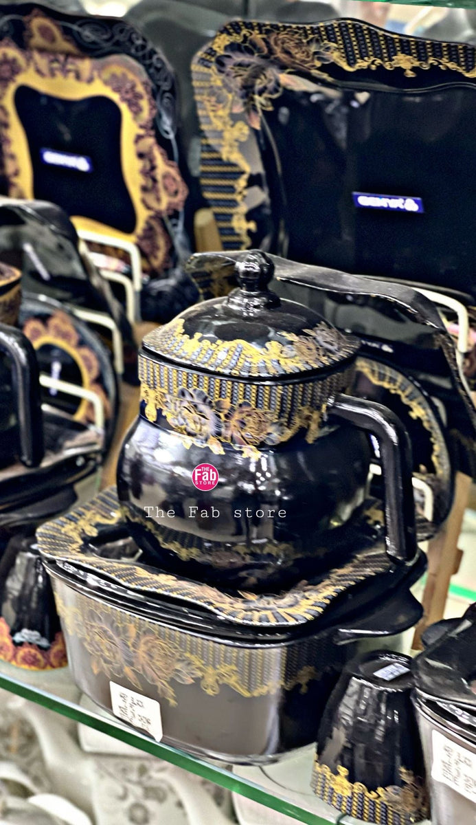 Gemya Black dinner set 72pc The Fab Store