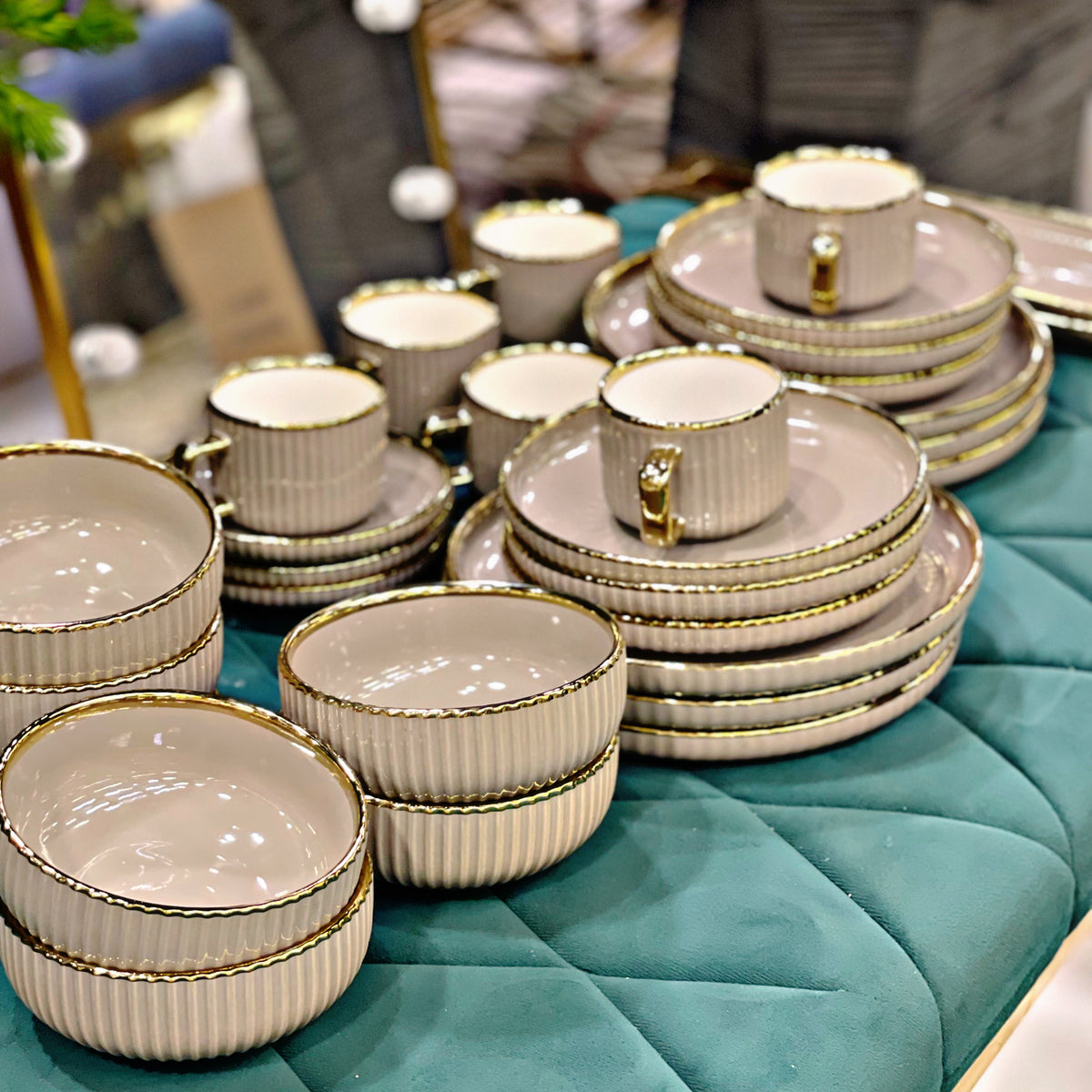 Premium Taupe Dinner set – The Fab Store