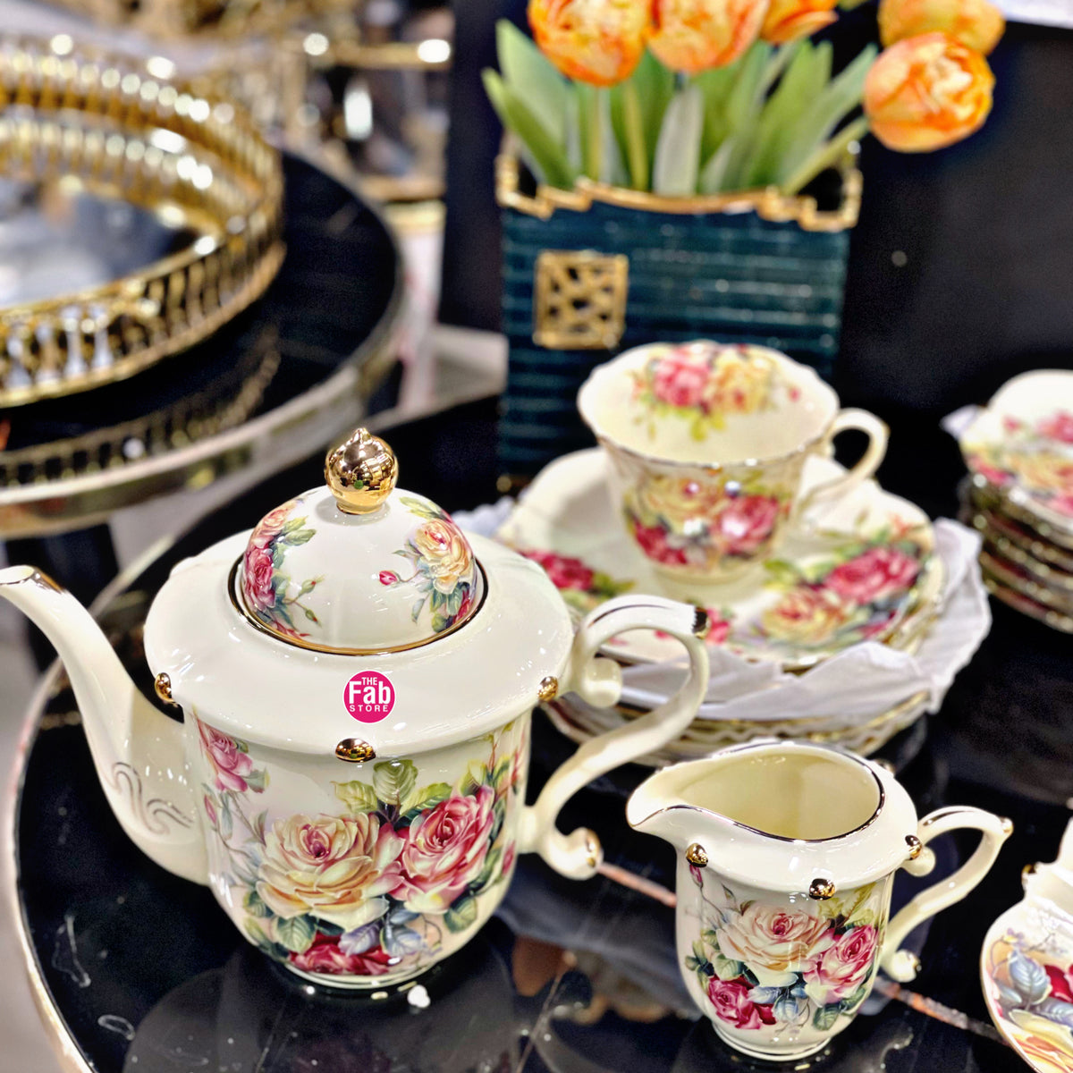 Rose Delight Tea set – The Fab Store