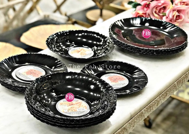 18pc black plate set